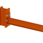 Medium-Heavy Duty Straight Cantilever Rack Arms 4" Depth